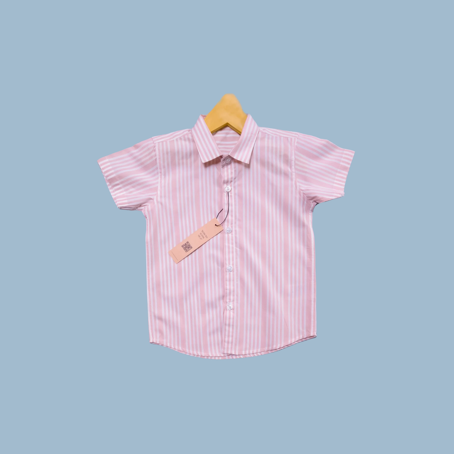 Pink Striped Button Down Shirt Green | (12M - 6YRS)